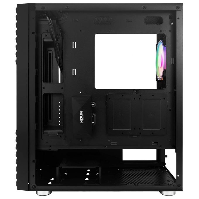 Noua Ne-o F18 Nero Caso ATX per PC Gaming con Supporto E-ATX Ventola PWM ARGB e Pannello Laterale in Vetro Temperato