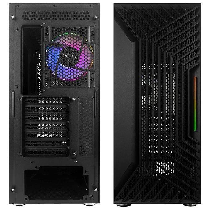 Noua Ne-o F18 Nero Caso ATX per PC Gaming con Supporto E-ATX Ventola PWM ARGB e Pannello Laterale in Vetro Temperato