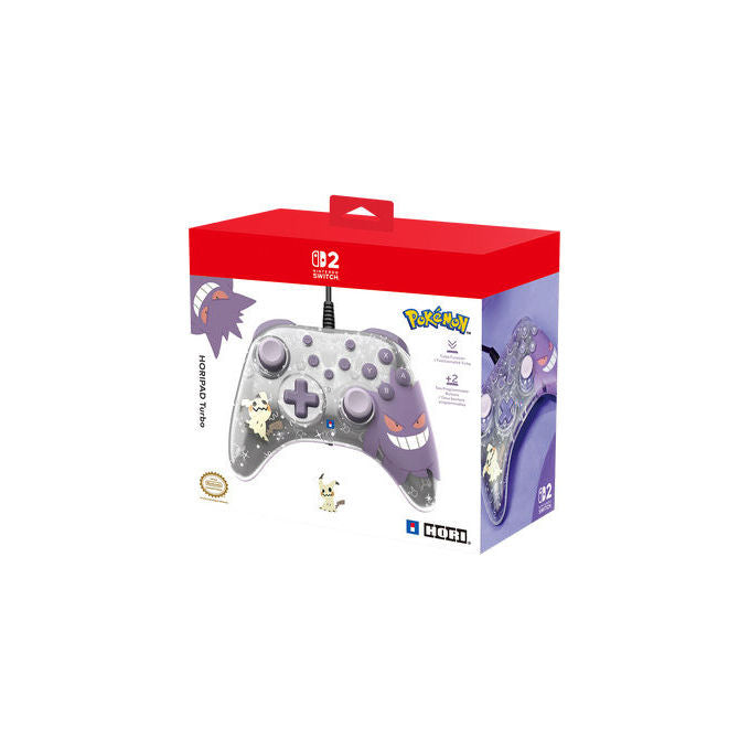 [ComeNuovo] Hori NSX-090E HORIPAD Turbo Controller Cablato Nintendo Switch 2 Gengar Mimikyu Pulsanti Posteriori Programmabili colore Viola