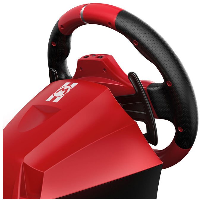 Hori NSX-123E Mario Kart Racing Wheel Pro Deluxe Volante da Corsa con Pedali Compatibile Nintendo Switch 2 Switch OLED PC Regolazione Dead Zone 7 Livelli Sensibilita' Angolo Sterzata 180° 270° colore Multicolore
