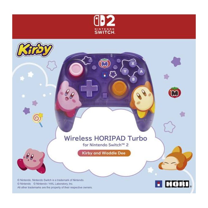 Hori NSX-124E Horipad Turbo Gamepad Wireless per Nintendo Switch 2 con Pulsanti Programmabili e Sensori Giroscopici colore Viola