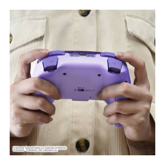 Hori NSX-124E Horipad Turbo Gamepad Wireless per Nintendo Switch 2 con Pulsanti Programmabili e Sensori Giroscopici colore Viola