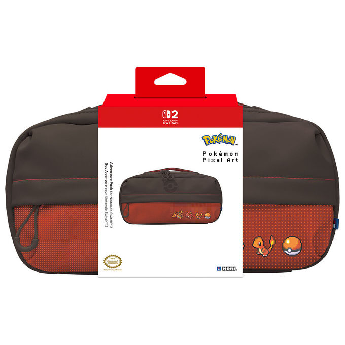 Hori NSX-190E Borsa a Tracolla Adventure Pack per Nintendo Switch 2 Compatibile con Switch OLED Lite Doppia Funzione colore Rosso
