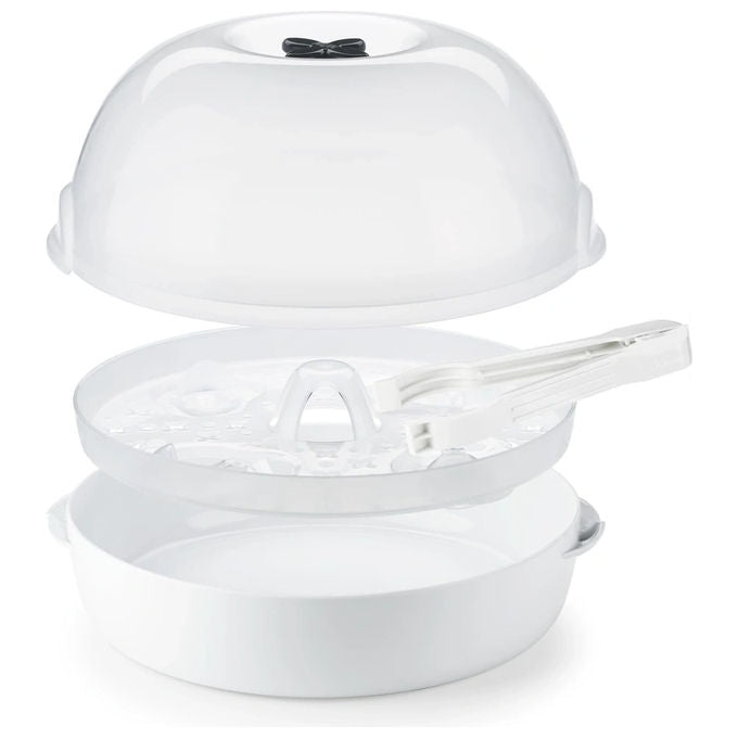 NUK Micro Express Plus - Sterilizzatore Microonde (fino a 4 biberon) in 4 minuti (scad. Gennaio 26)