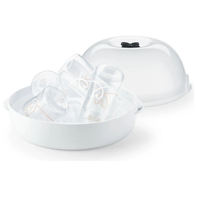 NUK Micro Express Plus - Sterilizzatore Microonde (fino a 4 biberon) in 4 minuti (scad. Gennaio 26)