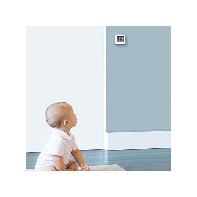 Xiaomi Mi Temperature and Humidity Monitor Monitor Temperatura e Umidita' Design Elegante Connessione Bluetooth Schermo 1.5 LCD Bianco Versione Italiana