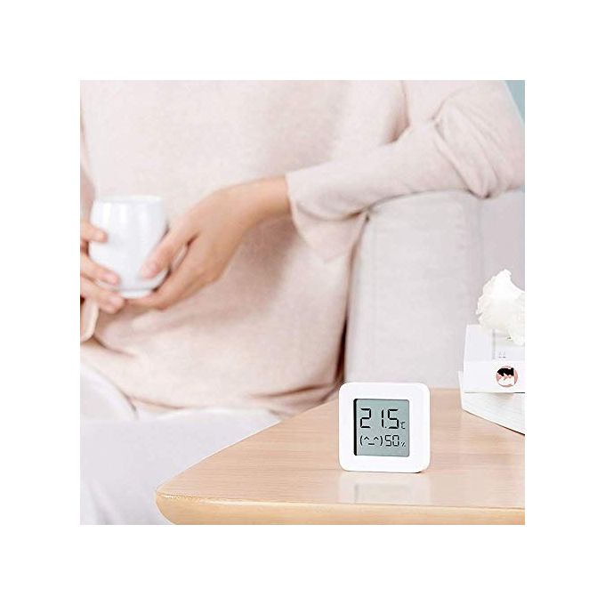 Xiaomi Mi Temperature and Humidity Monitor Monitor Temperatura e Umidita' Design Elegante Connessione Bluetooth Schermo 1.5 LCD Bianco Versione Italiana