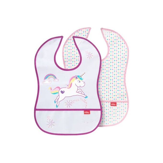 Nuby Set Bavaglini con Tasca Raccoglibriciole Assortito