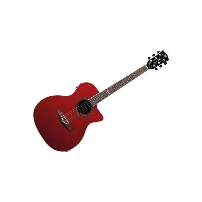 EKO NXT A100CE Chitarra Acustica See Through Red per musicisti di ogni livello con suono ricco e design accattivante