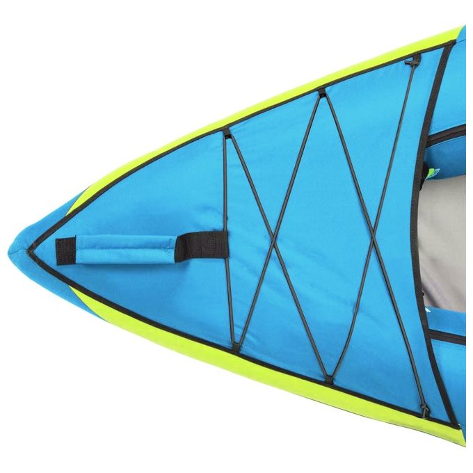 Nilox NXWTRKAYAK Kayak Gonfiabile 2 Posti PVC Rinforzato 3400 mm colore Blu e Lime