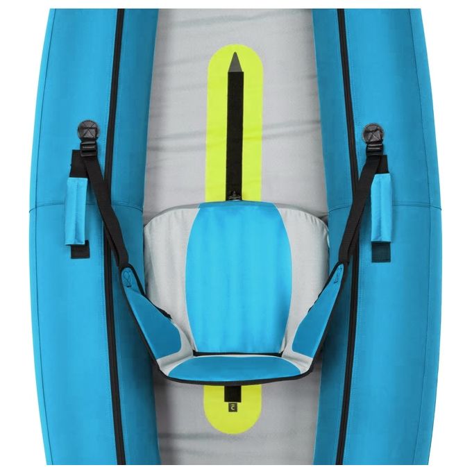 Nilox NXWTRKAYAK Kayak Gonfiabile 2 Posti PVC Rinforzato 3400 mm colore Blu e Lime