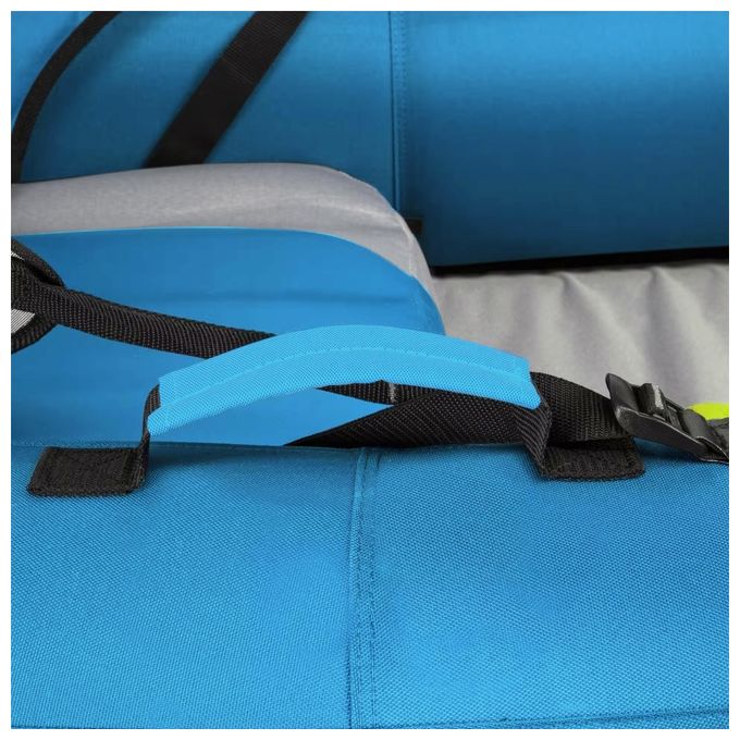 Nilox NXWTRKAYAK Kayak Gonfiabile 2 Posti PVC Rinforzato 3400 mm colore Blu e Lime