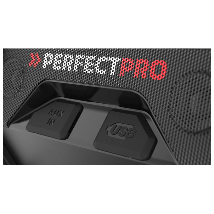 Perfectpro OCT-18V ROCKTAGON Radio da Cantiere Digitale DAB+ FM 30 W Bluetooth 5.2 USB IP65 colore Nero Rosso