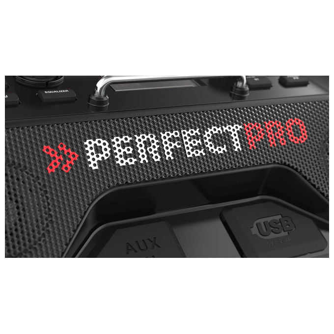 Perfectpro OCT-18V ROCKTAGON Radio da Cantiere Digitale DAB+ FM 30 W Bluetooth 5.2 USB IP65 colore Nero Rosso
