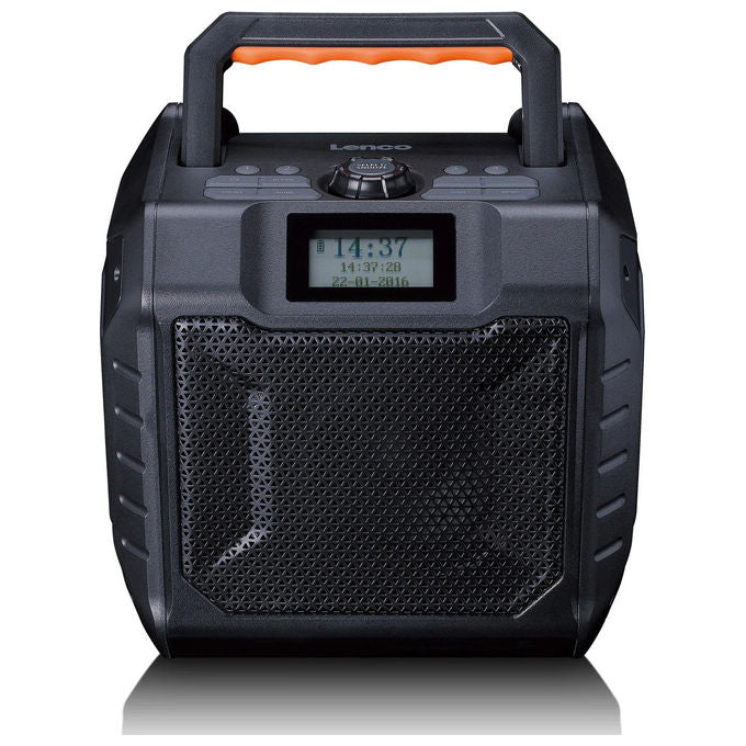 Lenco ODR-160GY Radio Portatile DAB+ FM Bluetooth 5.2 Potenza 35 W IPX5 colore Nero Arancione