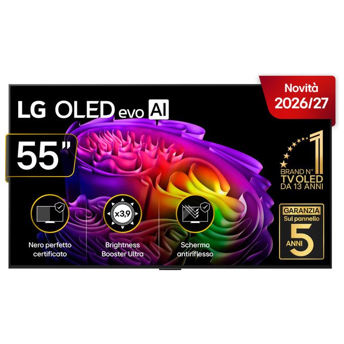 LG OLED evo AI G6 OLED55G64LW 55 pollici 4K Smart TV AirPlay 2 webOS argento
