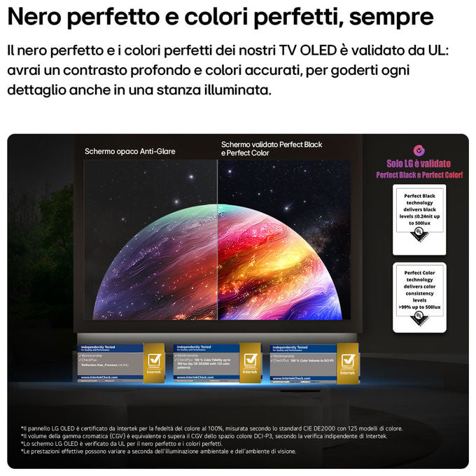 LG OLED65C65LA AI C6 TV OLED 4K Ultra HD 165 Hz webOS 26 HDR10 VRR G-Sync FreeSync Premium colore Charcoal Black