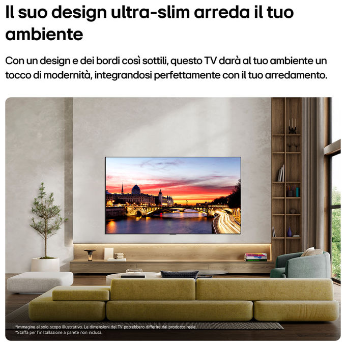 LG OLED65C65LA AI C6 TV OLED 4K Ultra HD 165 Hz webOS 26 HDR10 VRR G-Sync FreeSync Premium colore Charcoal Black