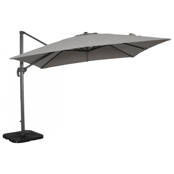 Ombrellone Saturno Antracite P-L 3 X 4 Telo Grigio
