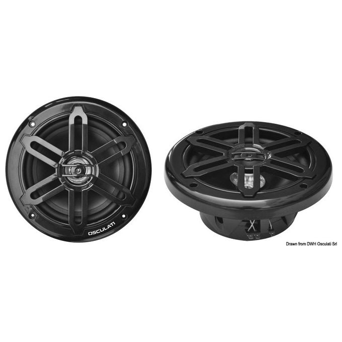 Osculati Casse stereo doppio cono nere 5,25'' - 2X80W