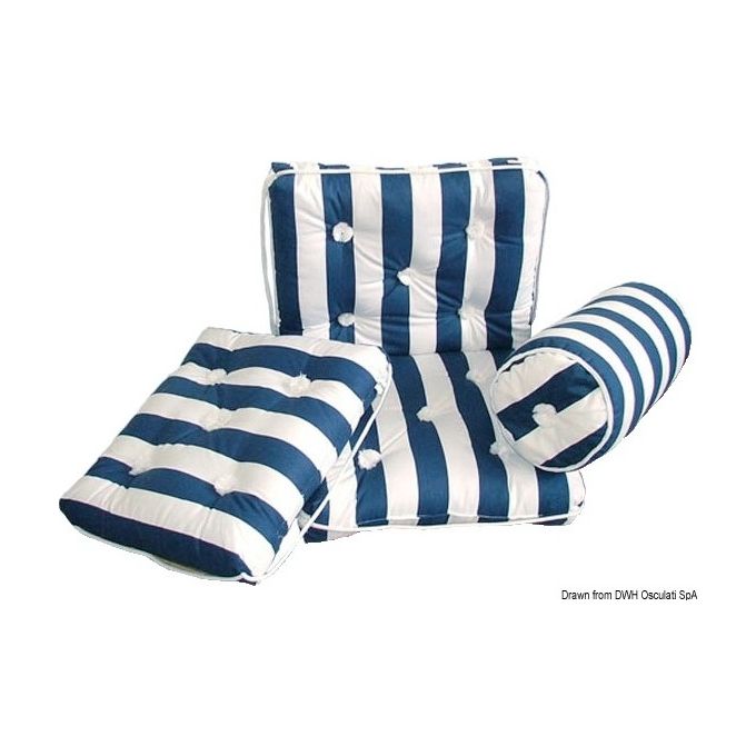 Osculati Cuscino in cotone blu e bianco