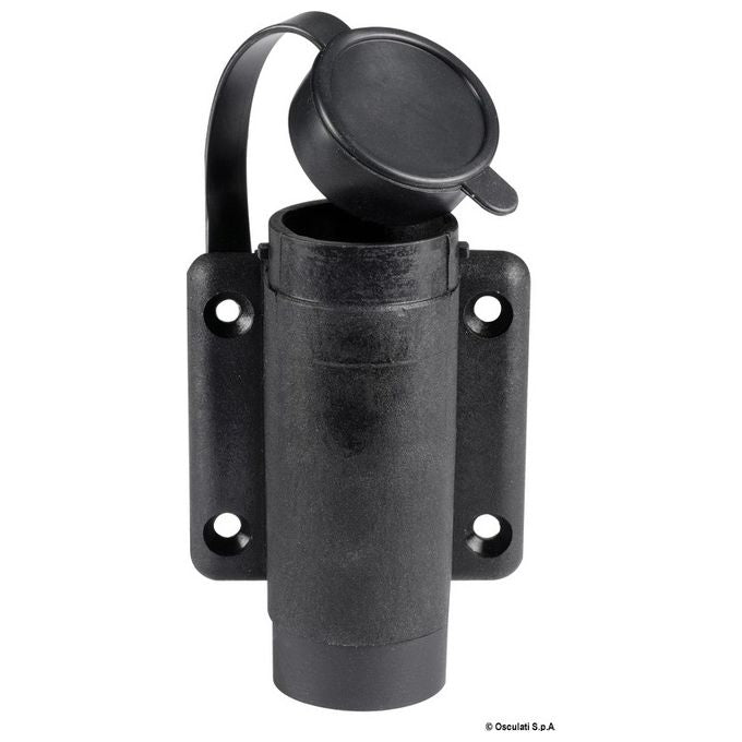Osculati Basetta nylon nera a parete 3 contatti