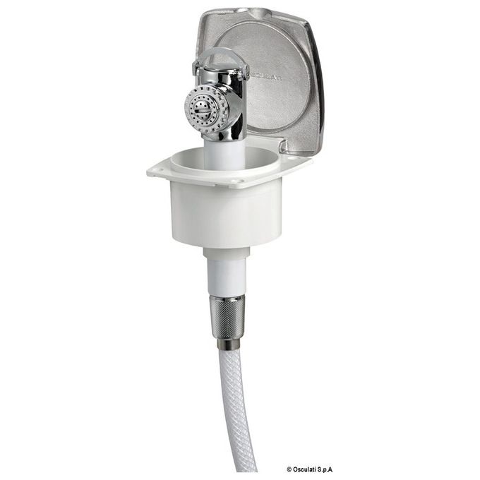 Osculati Doccetta New Edge Inox tubo PVC 4 m