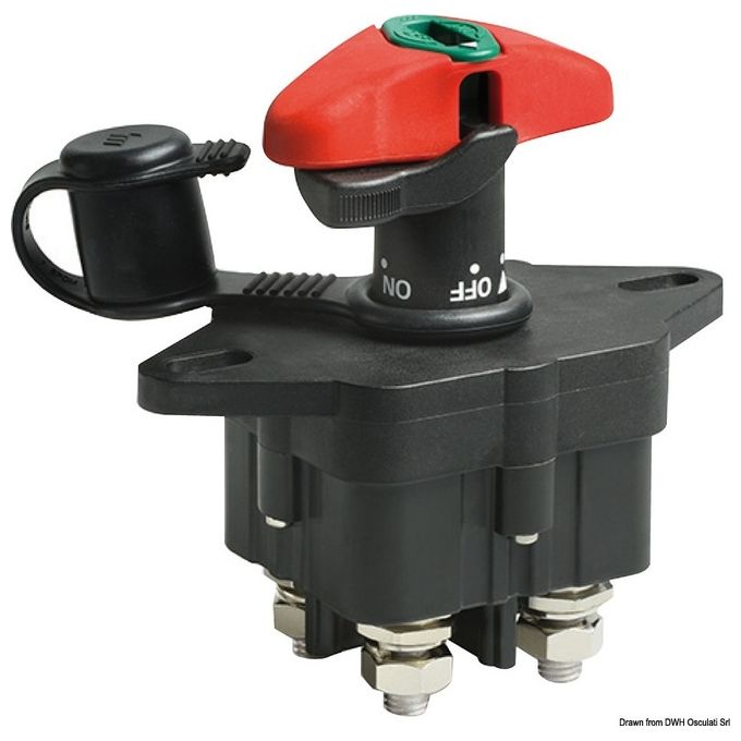 Osculati Staccabatteria bipolare con chiave 250A LITTELFUSE