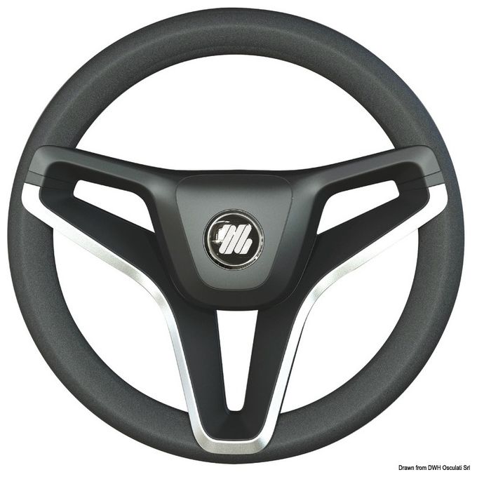 Ultraflex Volante Portofino nero 350mm razze profilo oro