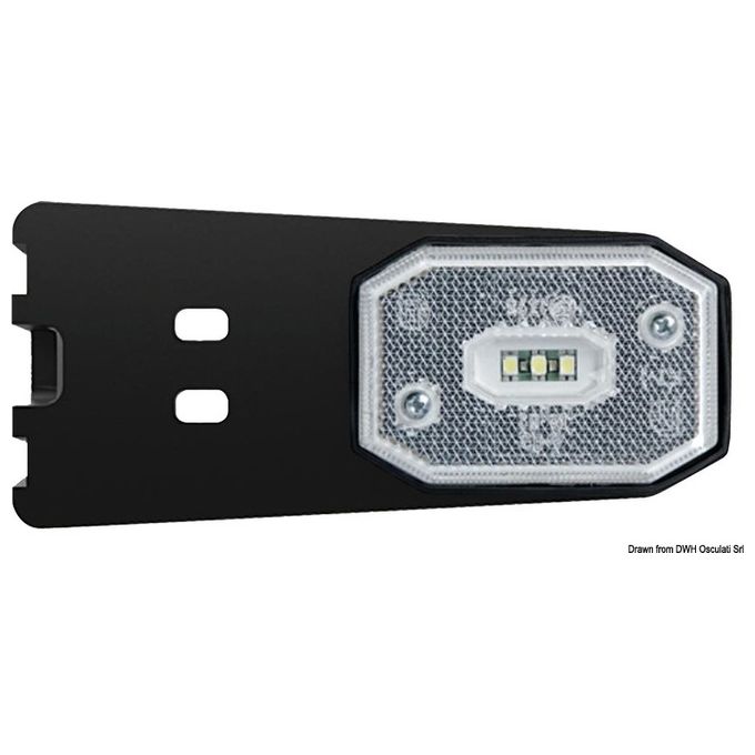 Osculati Fanale posizione LED anteriore luce bianca staffa
