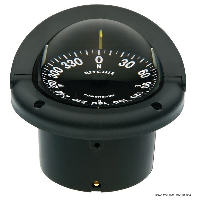 Ritchie navigation Bussola Ritchie Helmsman 3 3-4 incasso nera 24V