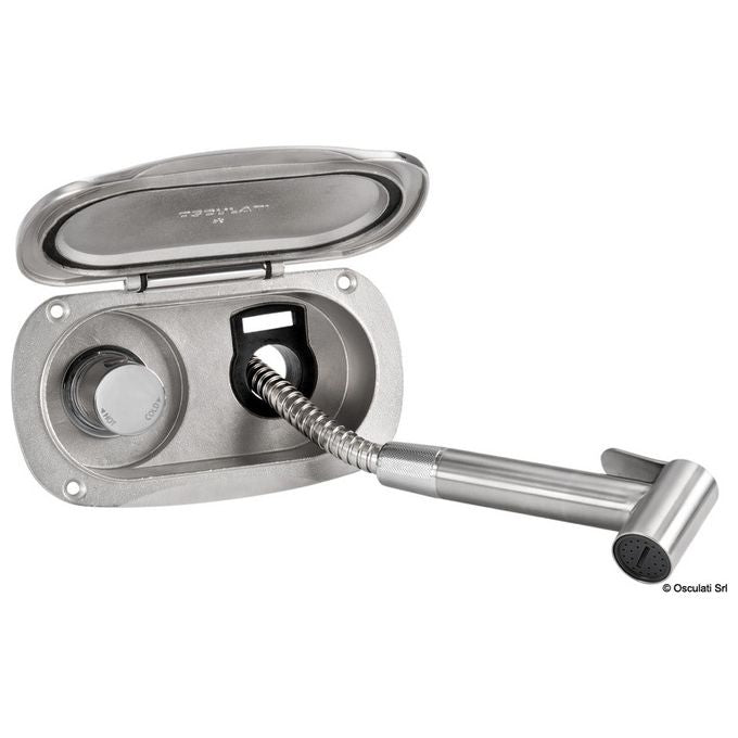 Osculati Box doccia Elissa inox-doccia Tiger tubo inox 4m