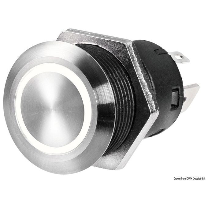 Osculati Interruttore FLAT inox ON-OFF 24V blu