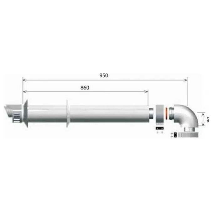 ARISTON Kit Scarico 60-100 L1000 Cond modello 3318073 per un'installazione efficiente e duratura