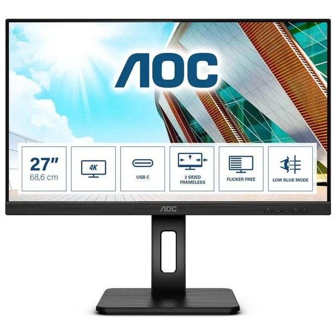 [ComeNuovo] AOC Monitor 27'' LED IPS U27P2CA 3840 x 2160 4K Ultra HD Tempo di Risposta 4 ms