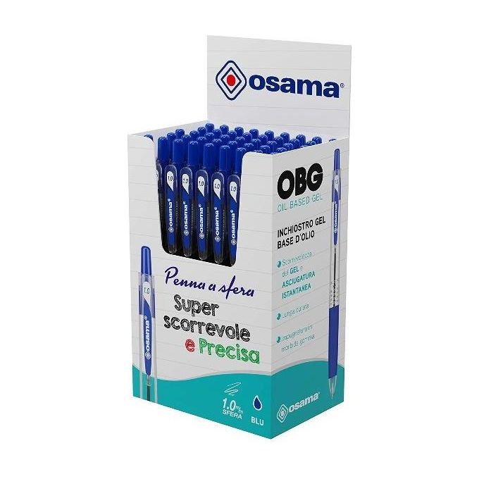 Osama Confezione 48 Penne a Sfera Obg Scatto Blu