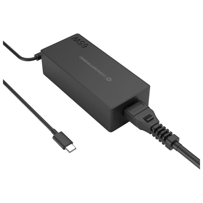 Conceptronic OZUL09BE Caricatore USB-C PD 65 W colore Nero
