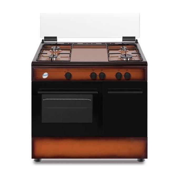 Ducati SD490GB Cucina a Gas libera installazione 4 Fuochi con Forno a Gas 59 Litri 90x60 cm Marrone Sfumato
