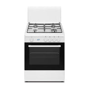 Ducati SD664WGE – Cucina a Gas con Forno a Gas, Larghezza 60 cm, Forno 59 L, Classe Energetica A, 4 Fuochi, Accensione Elettrica e Grill Integrato, Colore Bianco
