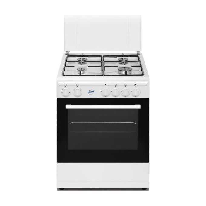 Ducati SD664WE – Cucina a Gas Libera Installazione 4 Fuochi con Forno e Grill Elettrico 56 L, 4 Funzioni, (60 × 60 cm), Bianco