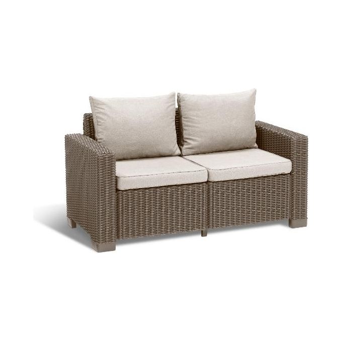 Keter California Sofa 2 Posti Con Cuscini Cappuccino