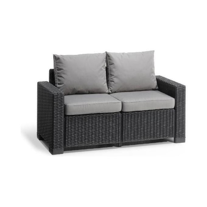 Keter California Sofa 2 Posti Con Cuscini Grafite