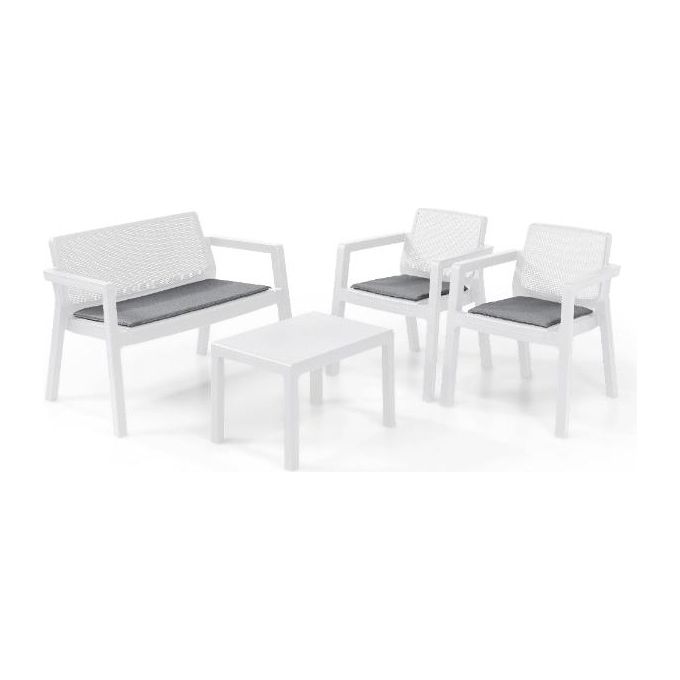 Keter Set Salottino Da Giardino Emily Bianco