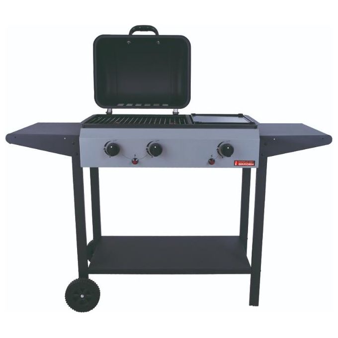 Sandrigarden Barbecue America 3 Fuochi a Gas Acciaio 7.5 kw