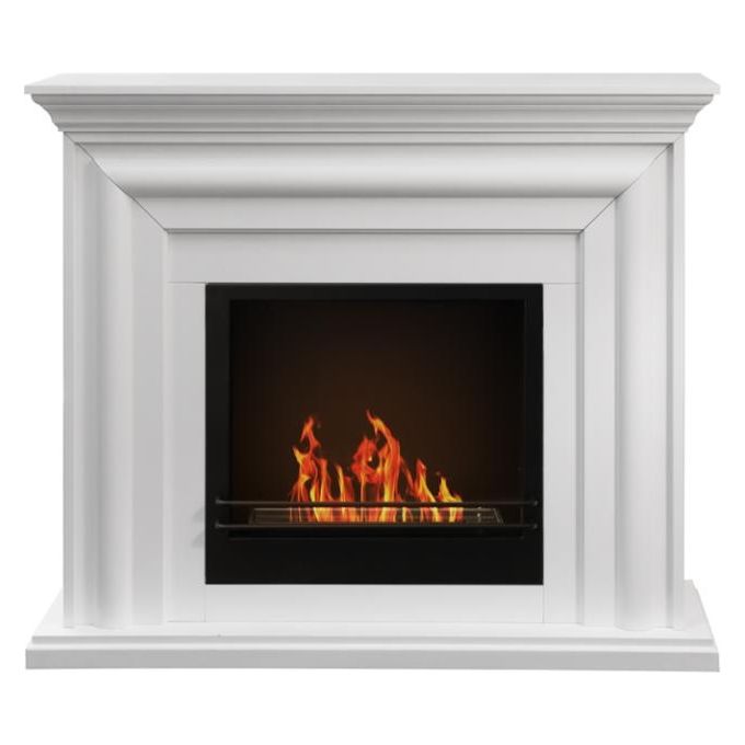 Divina Fire Camino a bioetanolo biocamino da terra CARTER Bianco L110 x P32 x H100 DF87051
