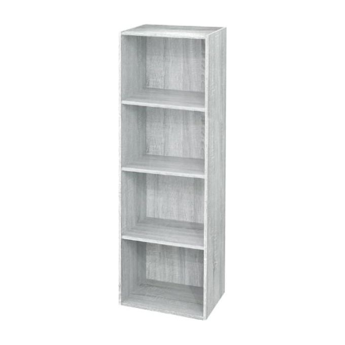 Libreria in legno 4 ripiani scaffale Bianco L 40 x H 29 x H 132 cm