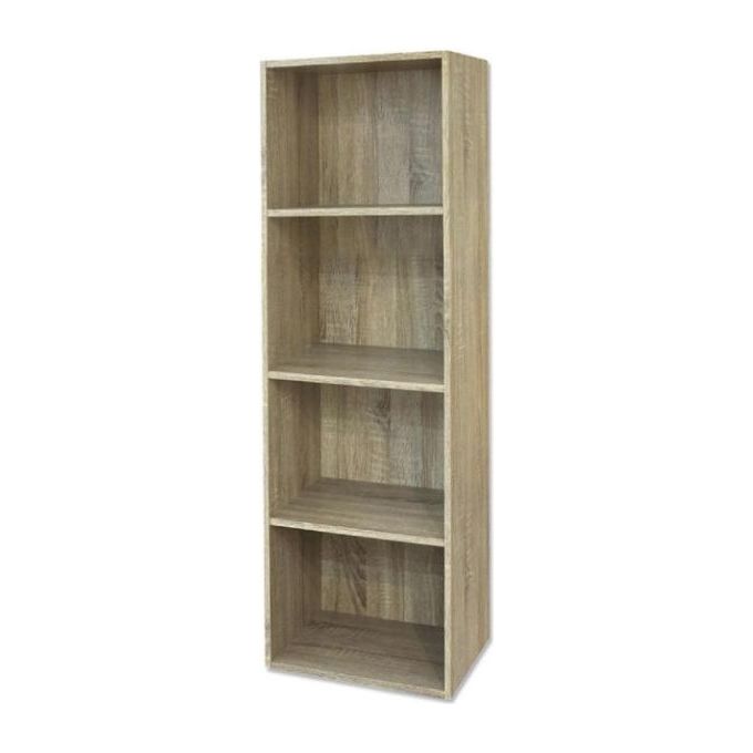 Libreria in legno 4 ripiani scaffale Rovere L 40 x H 29 x H 132 cm