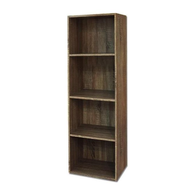 Libreria in legno 4 ripiani scaffale Noce L 40 x H 29 x H 132 cm