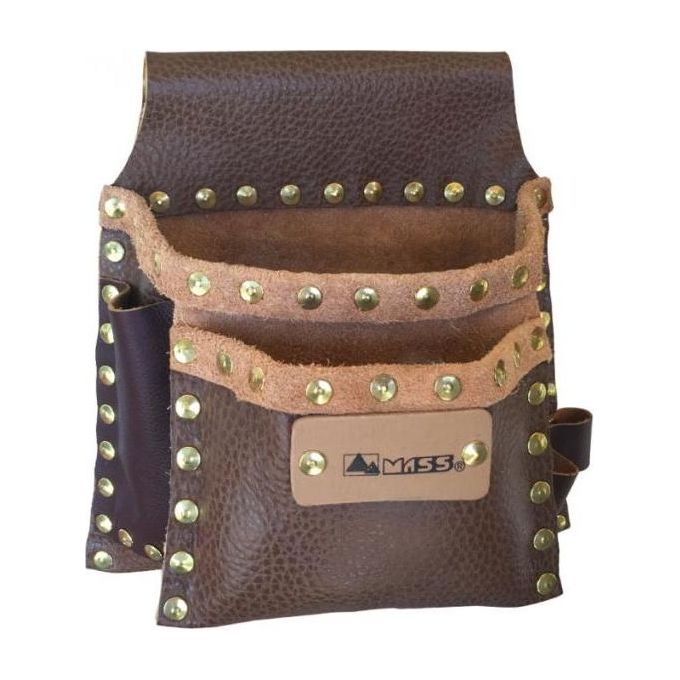 Mass Borsa Carpentiere 2T Cuoio Borchie