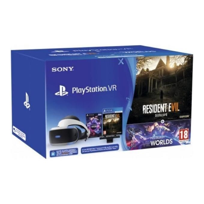 Kit Playstation VR + Playstation Camera V2 + VR Worlds (Voucher) + Resident Evil 7 VII PS4 Playstation 4